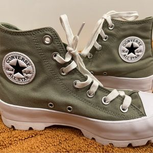 Olive Green Converse Chuck Taylor All Star Lugged Hip Top